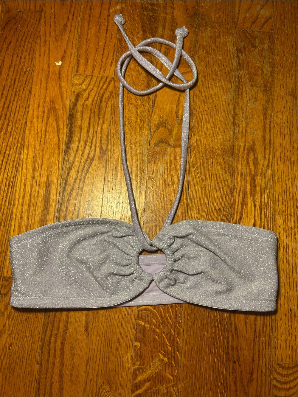 H&M Shimmery Lilac Bandeau Bikini Top